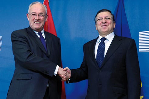 José Manuel Barroso avec Michel Roger