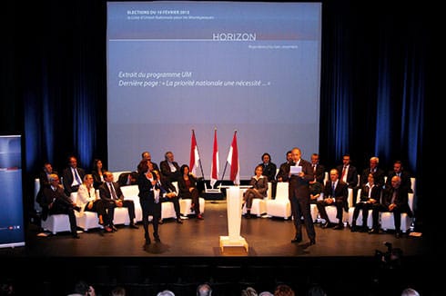 réunion publique d'Horizon Monaco à la Condamine