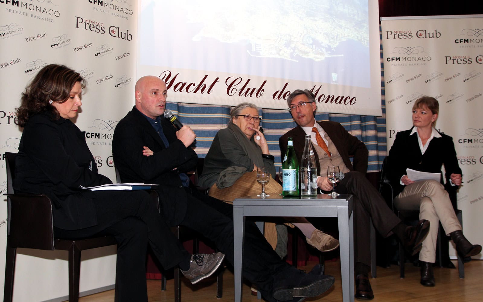 Jean-Christophe Maillot, Jean-Louis Grinda et Marie-Claude Beaud au press club