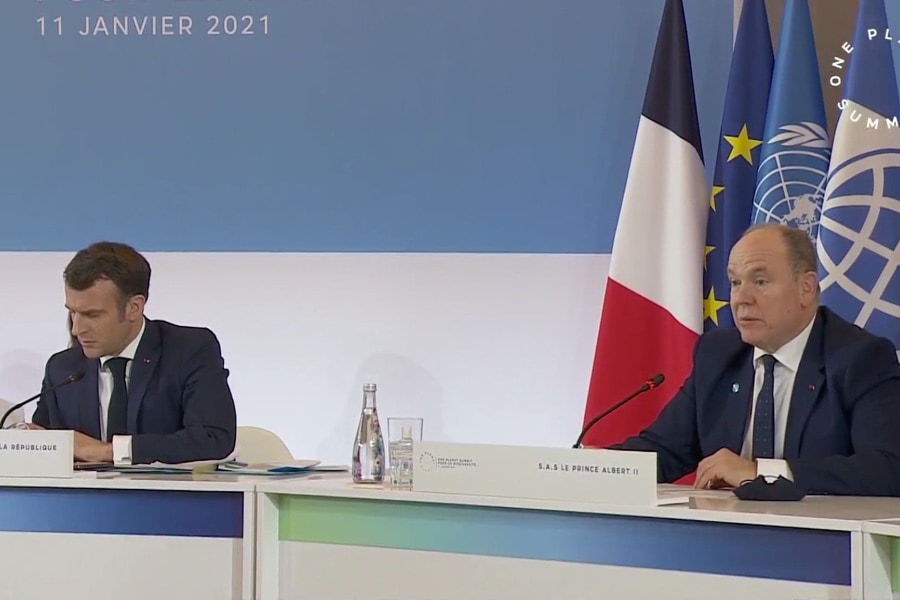 Albert II et Emmanuel Macron