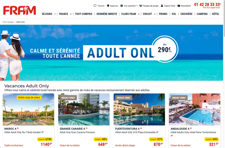 Vacances adults only